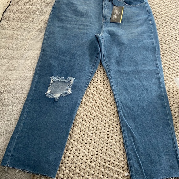 Refuge distressed high waist straight leg jeans,12 - Picture 1 of 13